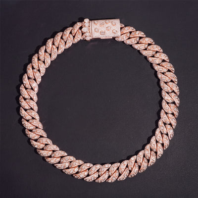 Chaîne Cubaine Taille Fantaisie 15 mm diamant naturel Homme - produit seul - Emir ICE