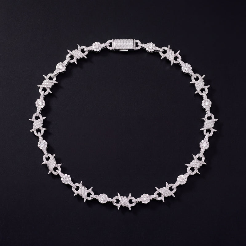Chaîne Infinity Fil 10 mm diamant naturel Homme - porté par un homme - Emir ICE