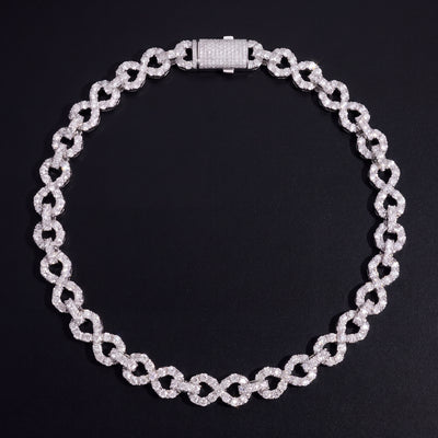 Chaîne Infinity Link 13 mm diamant naturel Homme - produit seul - Emir ICE