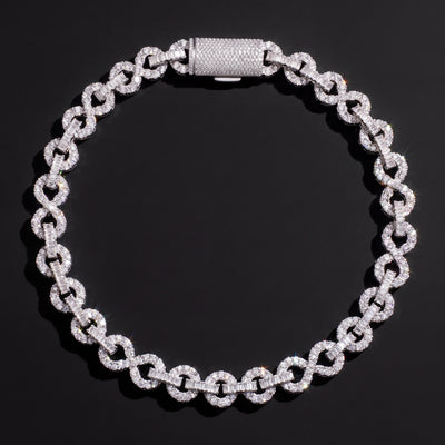 Chaîne Infinity Link 15 mm diamant naturel Femme - produit seul - Emir ICE