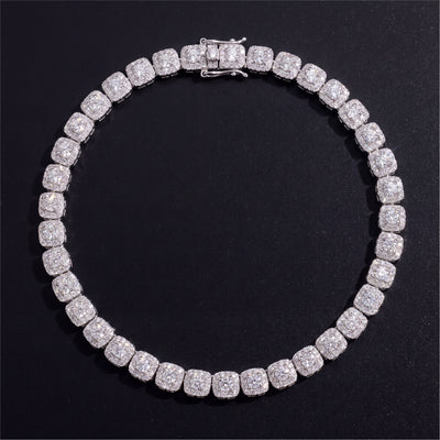 Chaîne Tennis Cluster 6 mm diamant naturel Femme - produit seul - Emir ICE