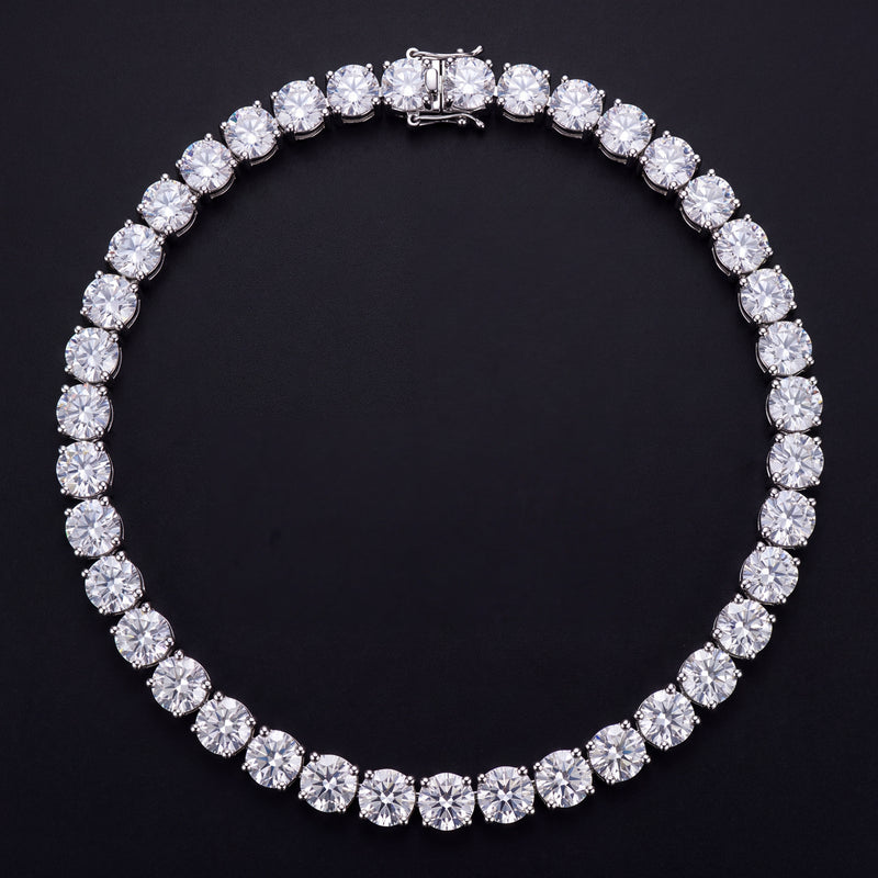 Chaîne Tennis 8 mm 2 ct par pierre diamant naturel Homme - porté par un homme - Emir ICE