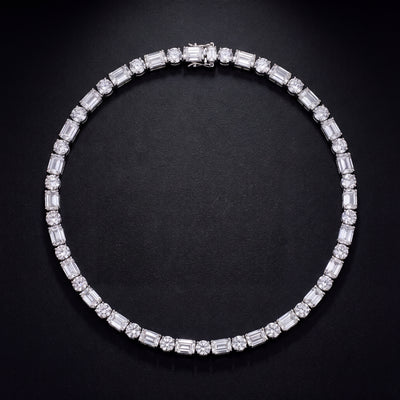 Chaîne Tennis Émeraude et Ronde diamant naturel Homme - produit seul - Emir ICE