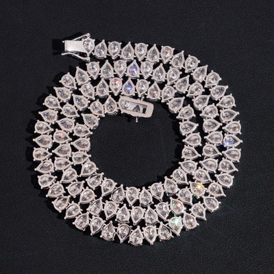 Chaîne Tennis Taille Poire Serti Inversé diamant de laboratoire Homme - produit seul - Emir ICE