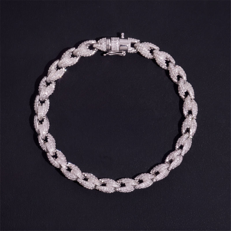 Chaîne Torsadée 8 mm diamant naturel Femme - portée par une femme - Emir ICE
