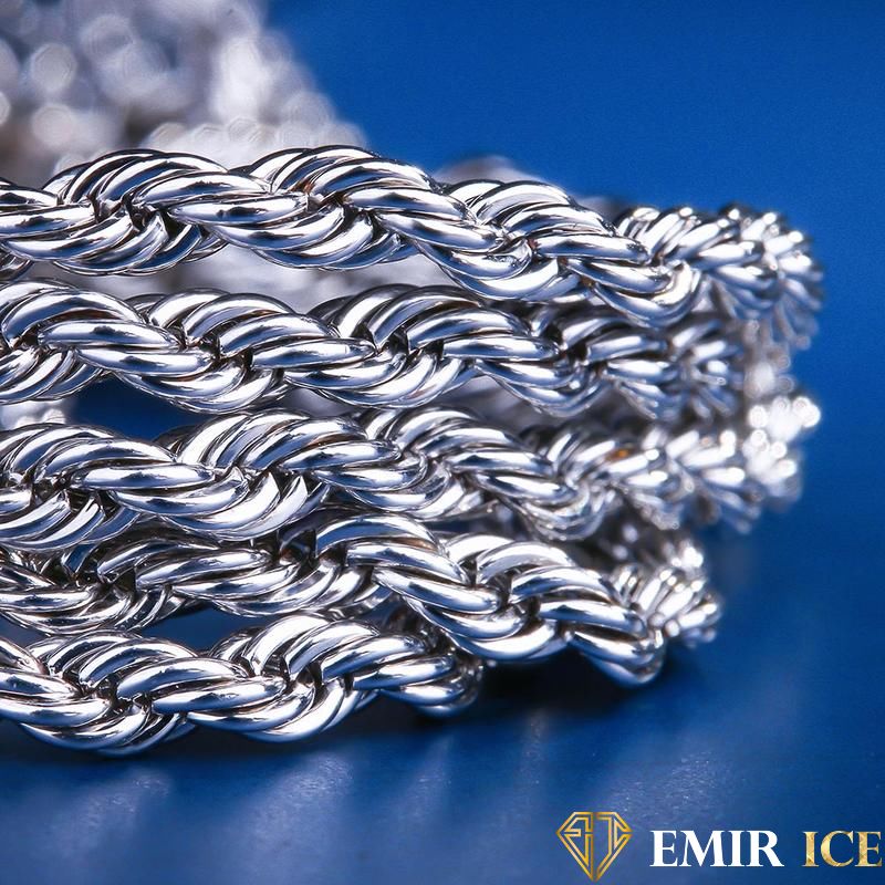 Collier court tressé en chaîne torsadée en plaqué argent de 42,5 cm, Rétro années 80 Collier court tressé en chaîne torsadée en plaqué argent de 42,5 cm, Rétro années 80