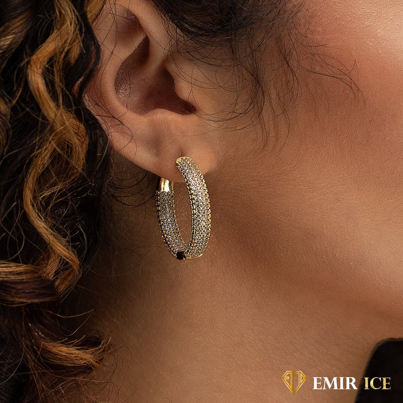 BOUCLE D'OREILLE "EMIR MARBELLA" | OR JAUNE - Emirice.com