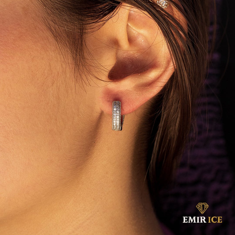 BOUCLE D'OREILLE JONC FEMME | OR BLANC - Emirice.com