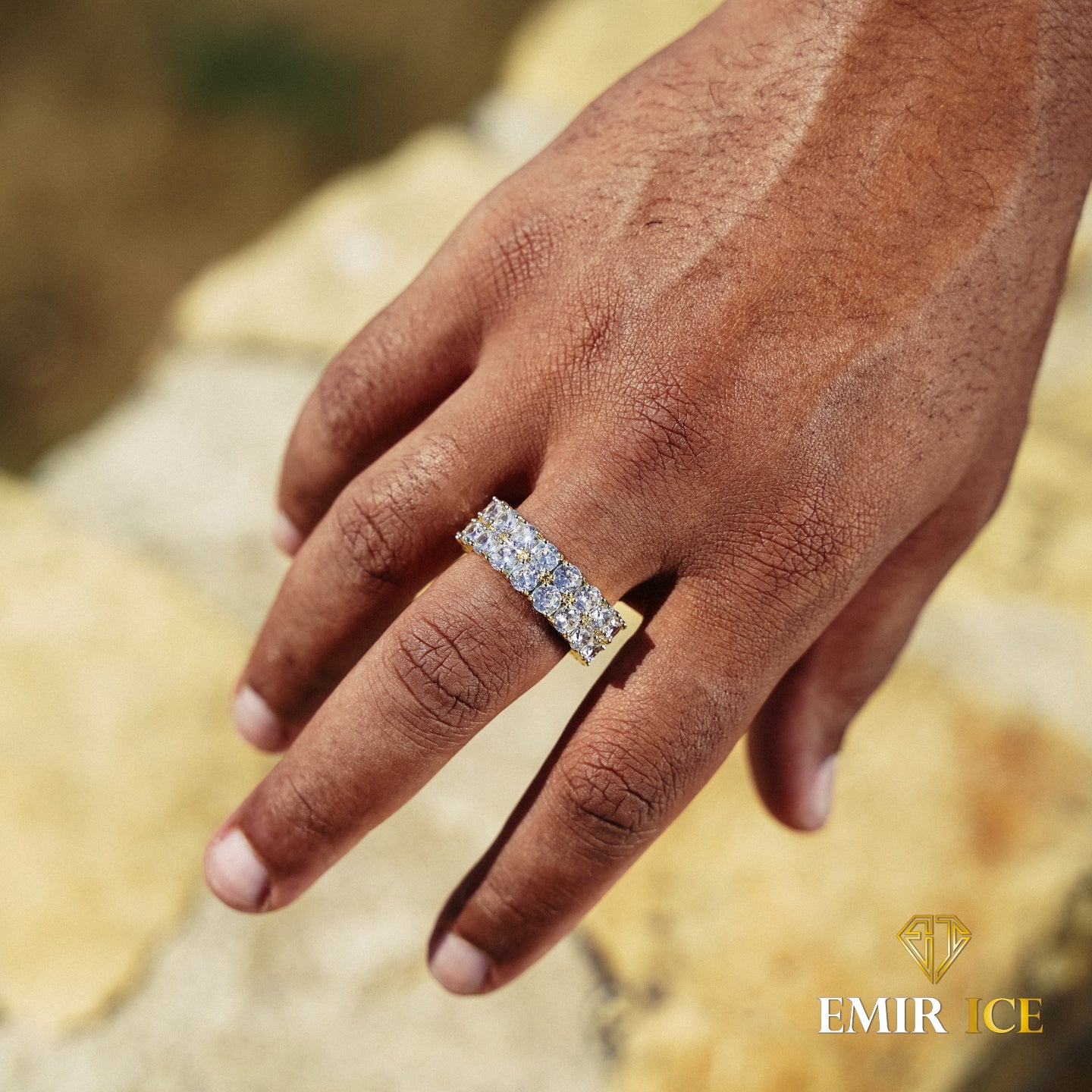 BAGUE BANDEAU DIAMANT OR JAUNE - Emirice.com