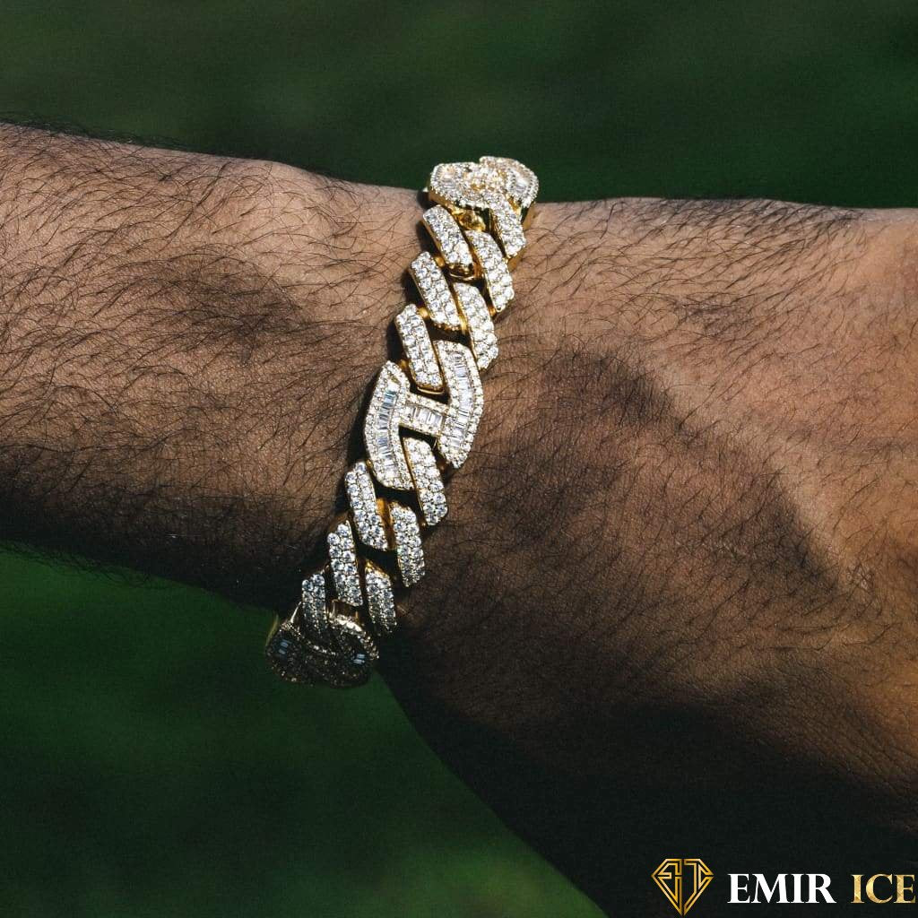 PULSERA EMIR BAGUETTE GUCCI DE ESLABONES DE 14 MM EN ORO AMARILLO