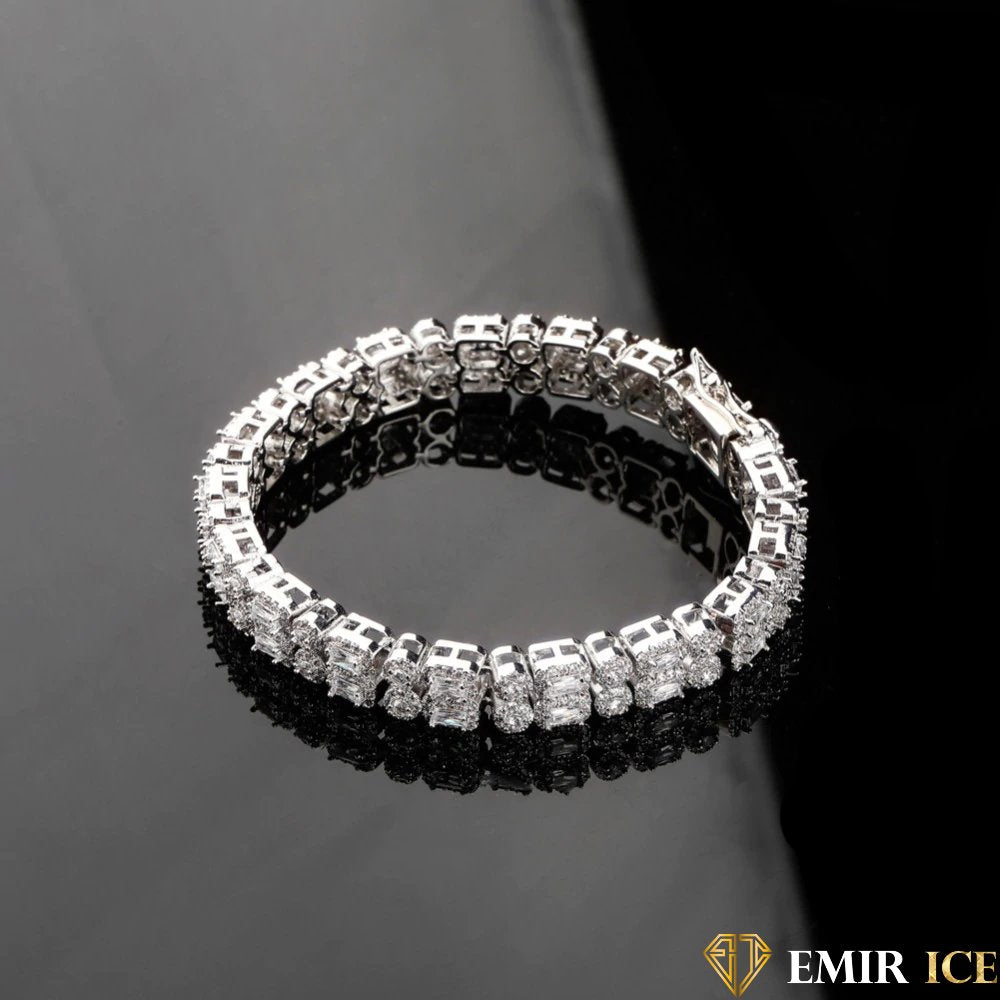 BRACELET EMIR PAVÉE DE BRILLANCE OR BLANC - Emirice.com