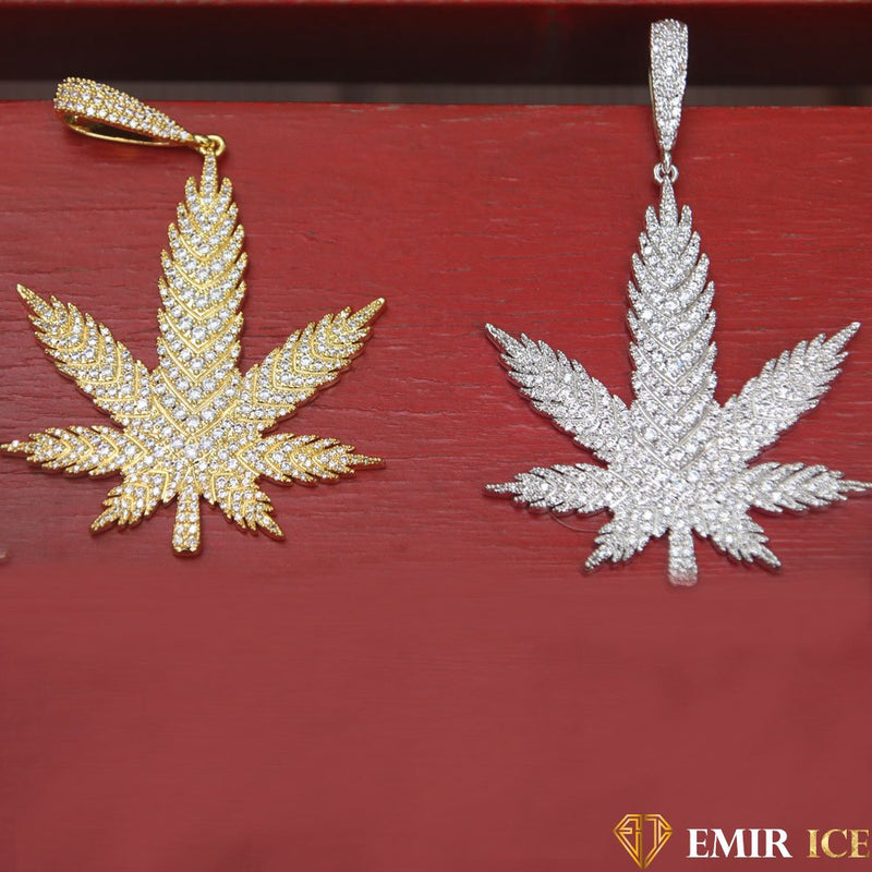 COLLIER PENDENTIF FEUILLE DE WEED V2 - Emirice.com