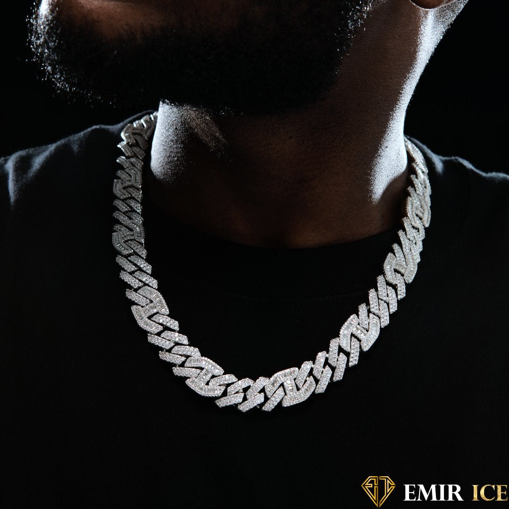 Cadena de eslabones GUCCI en oro blanco de 14 mm