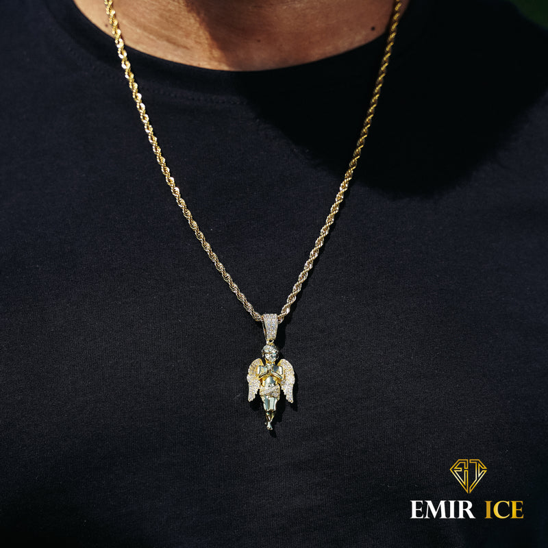 COLLIER PENDENTIF ANGE OR JAUNE - Emirice.com