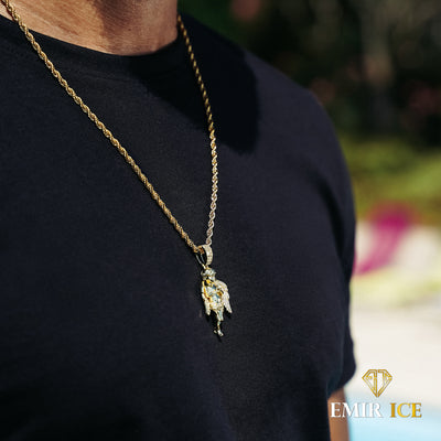 COLLIER PENDENTIF ANGE OR JAUNE - Emirice.com