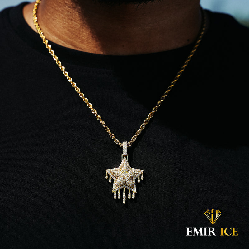 COLLIER PENDENTIF ETOILE EN DIAMANT - Emirice.com
