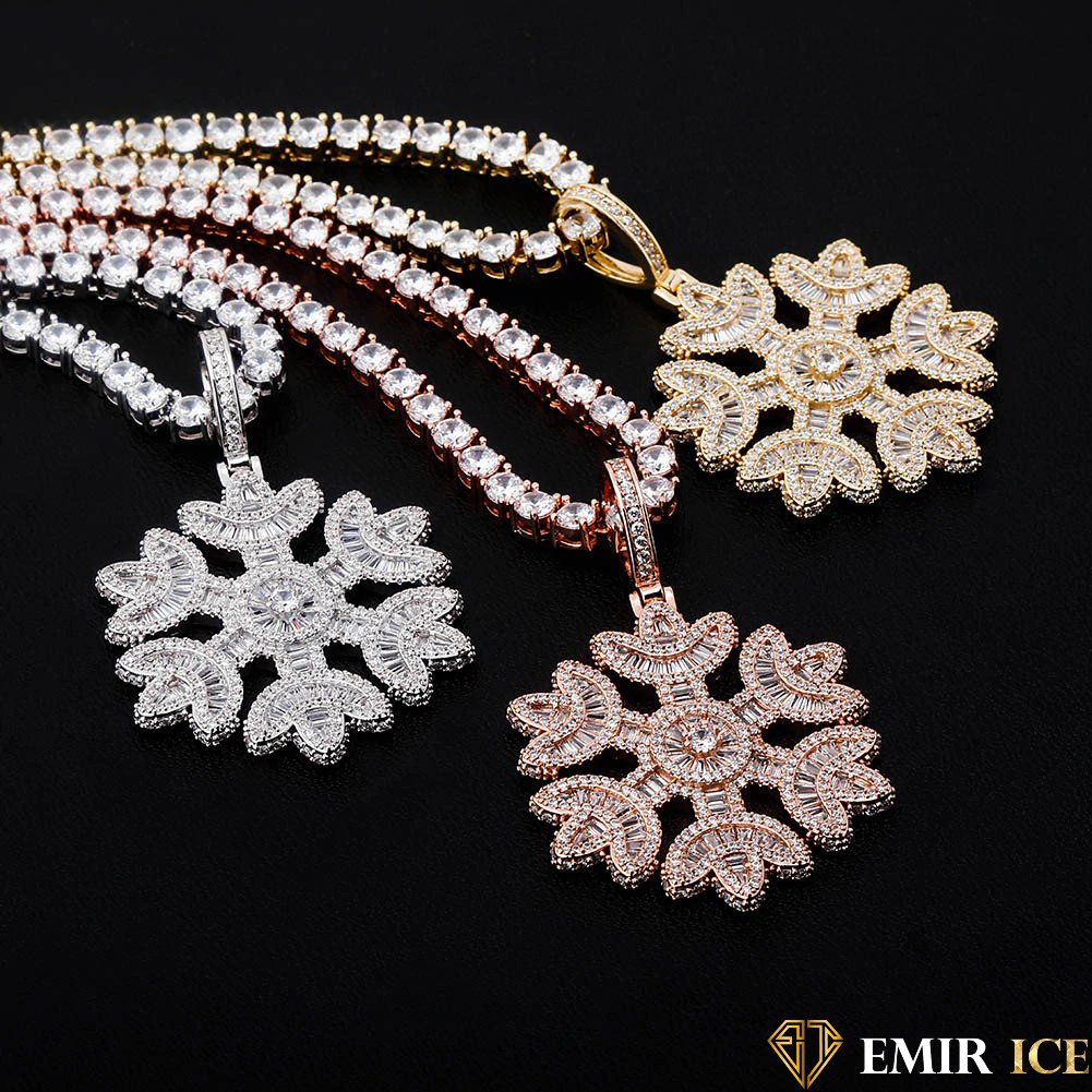 COLLIER PENDENTIF FLOCON DE NEIGE - Main Image