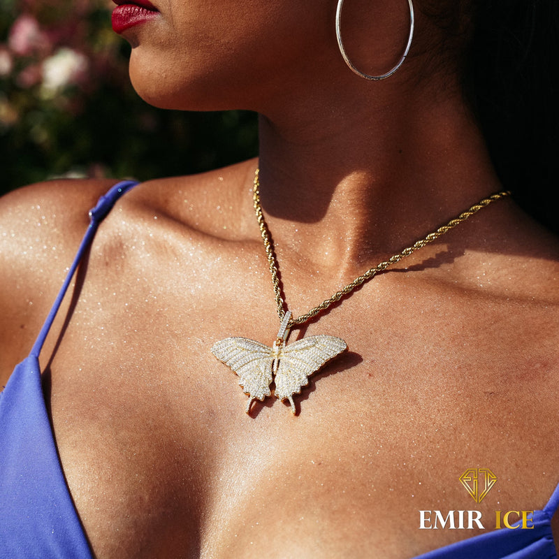 COLLIER PENDENTIF PAPILLON "ICONIC BUTTERFLY" Bijouterie Bijoux Diamant Emirice.com