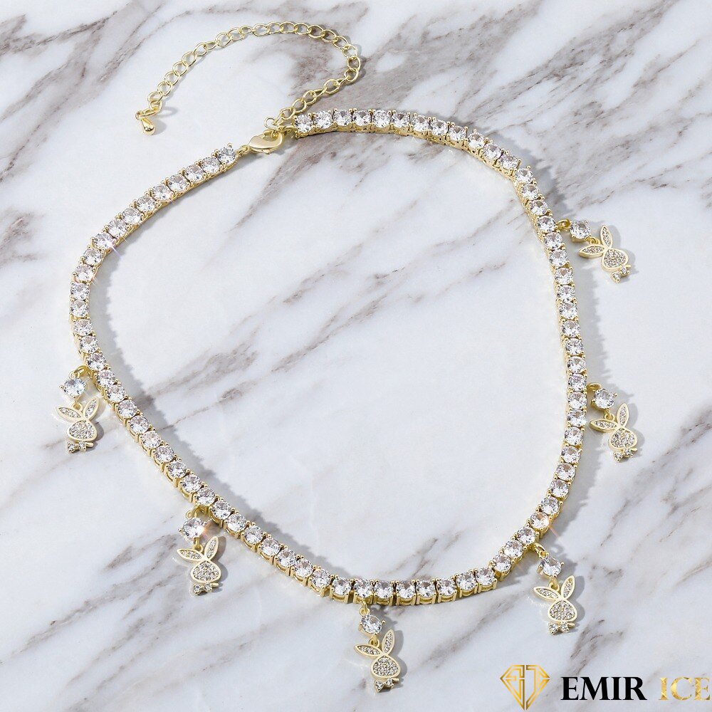 COLLAR DE DIAMANTES DE PLAYBOY TENNIS