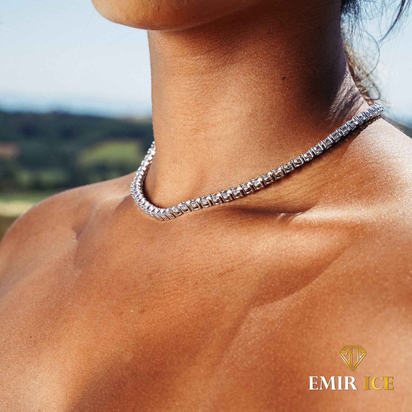 Or Jaune Chaine Tennis Homme Diamant Bijoux Chaine Or Femme