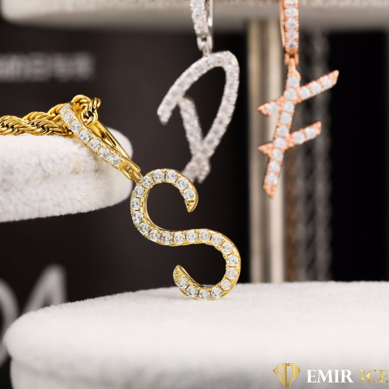 COLLIER PENDENTIF INITIALE OR ROSE, JAUNE, BLANC - Emirice.com