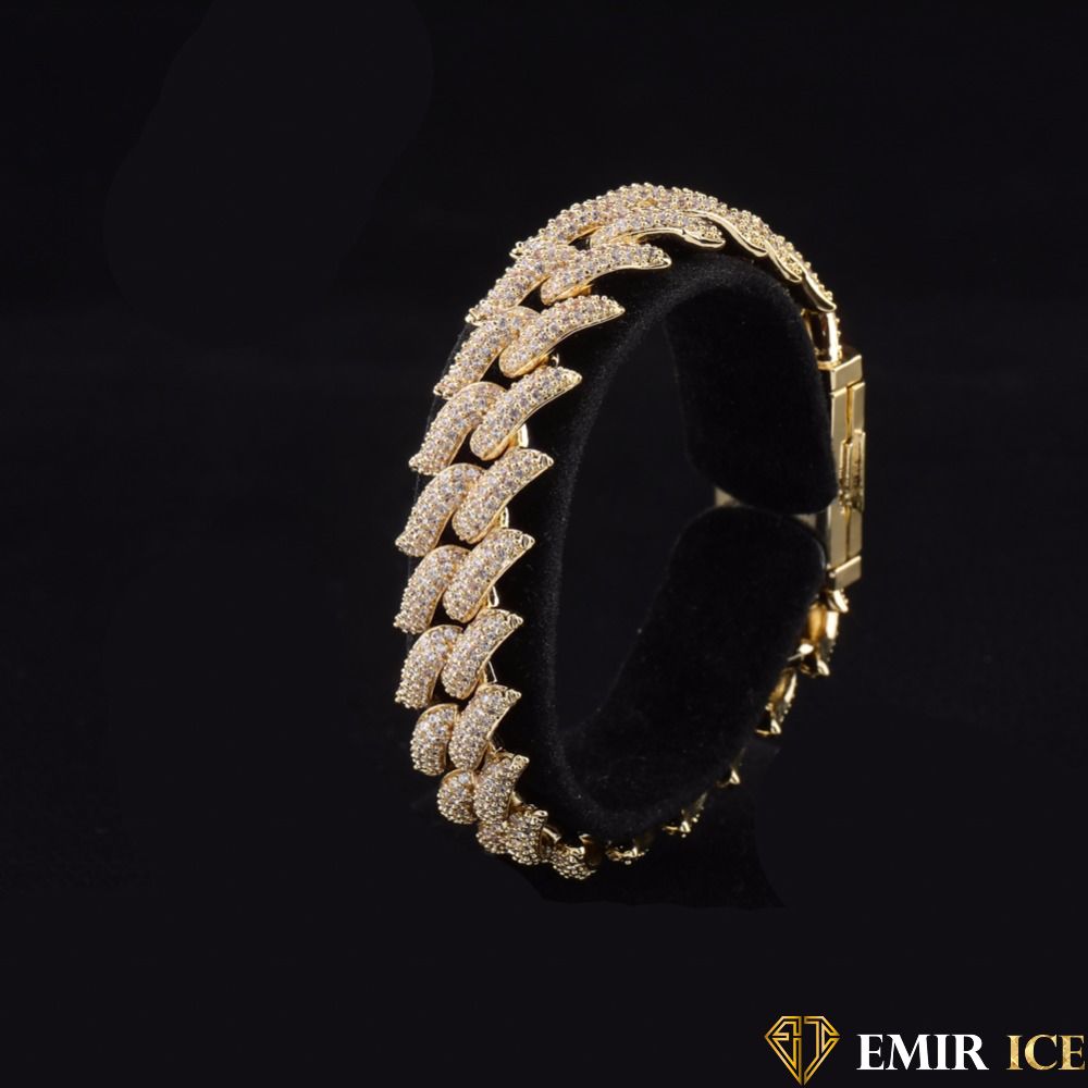 BRACELET EMIR EXTRA CUBAINE OR JAUNE - 16MM - Emirice.com