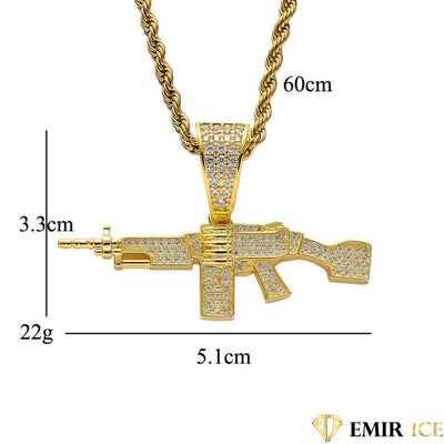 COLLIER PENDENTIF AK 47 KALASHNIKOV - Emirice.com