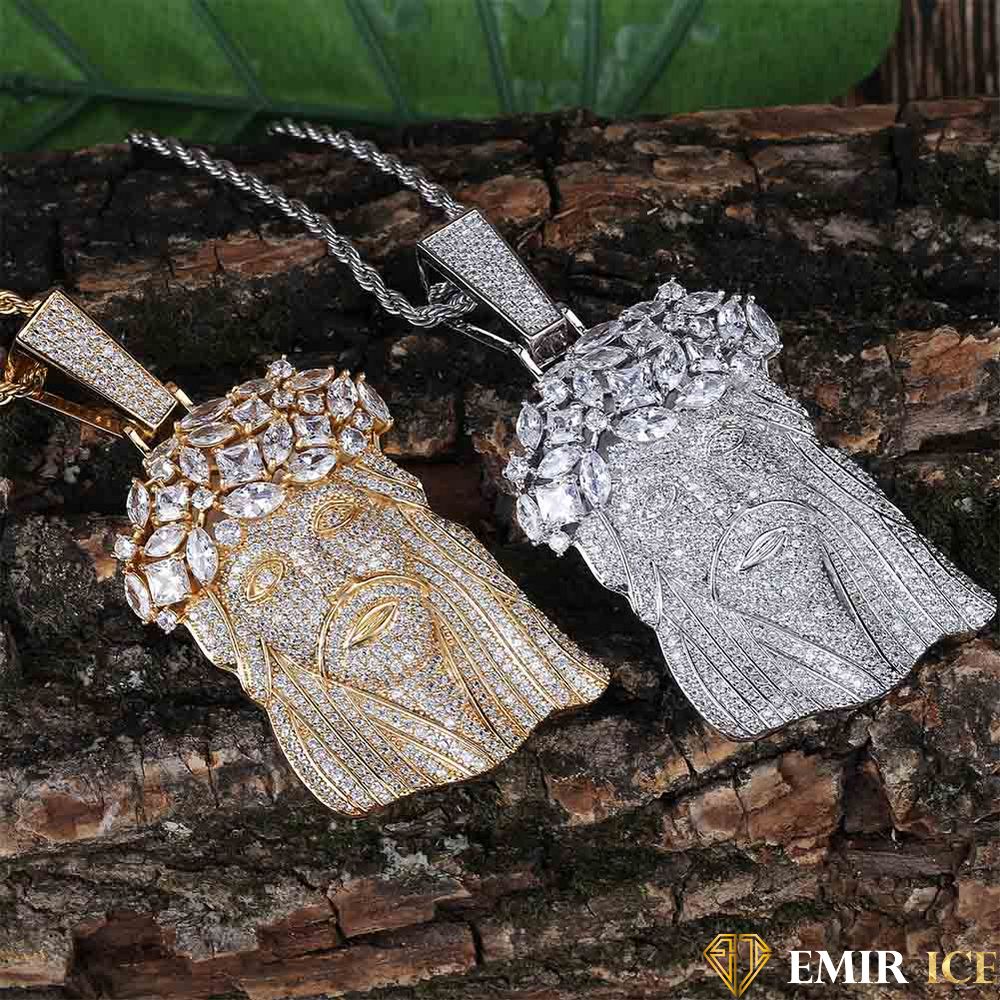 PENDENTIF TETE DE CHRIST EN OR Symbole religieux Emir ICE