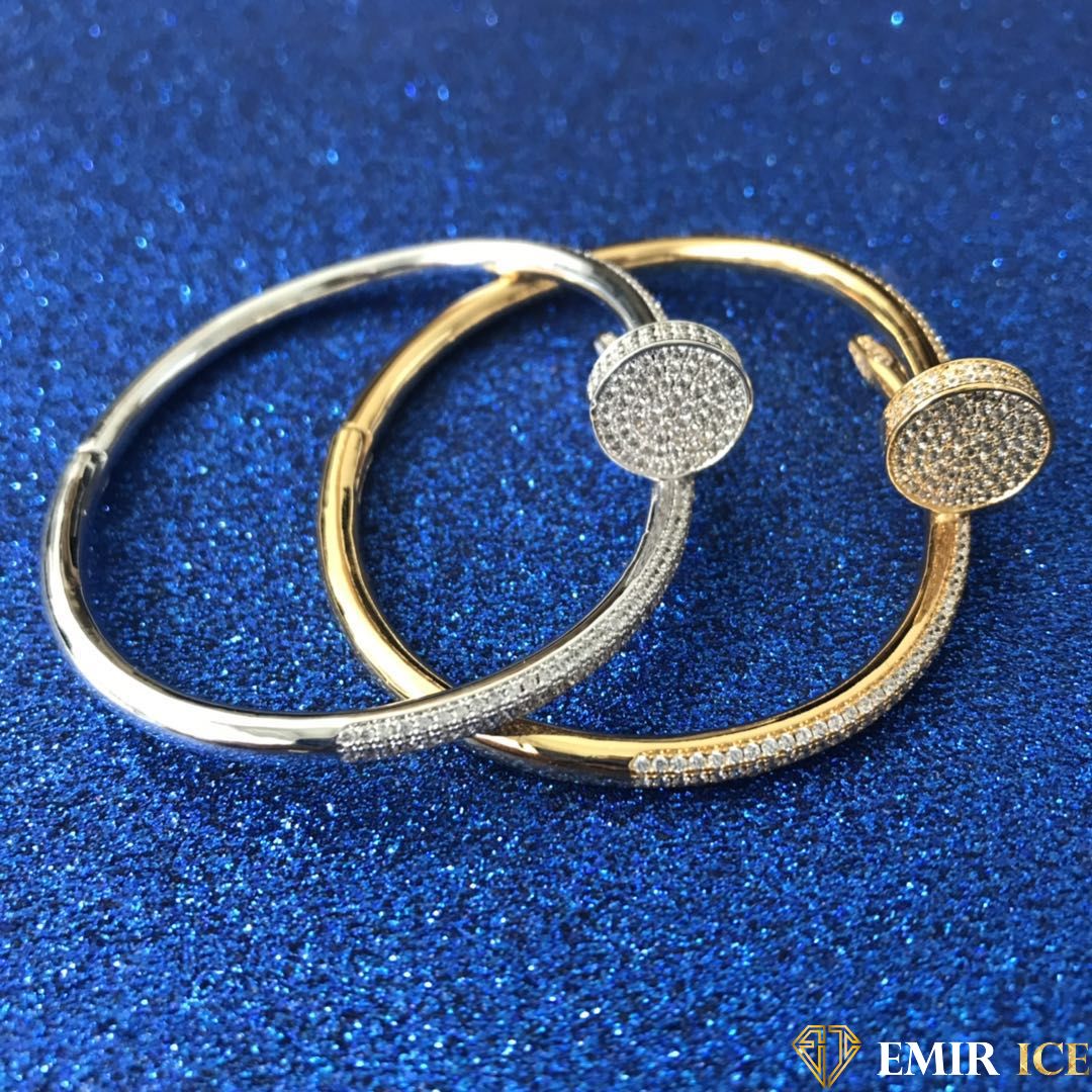 BRACELET CLOU CARTIER PLAQUE OR - Emirice.com