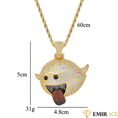 COLLIER PENDENTIF FANTÔME BOO - Emirice.com