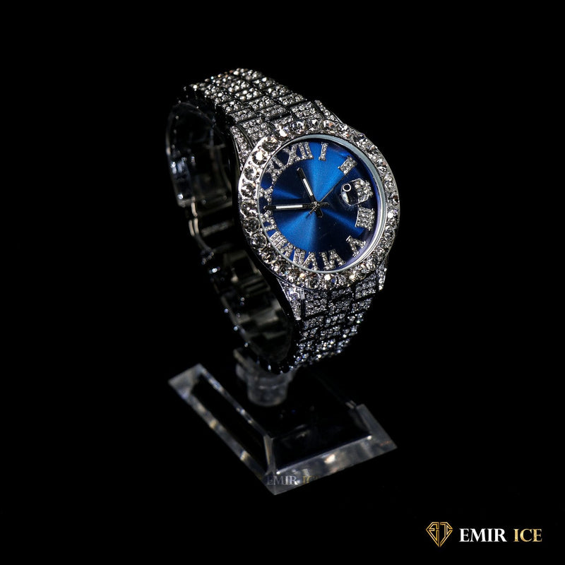 MONTRE EMIR BLUE WATCH OR BLANC Bijouterie Bijoux Diamant Emirice.com
