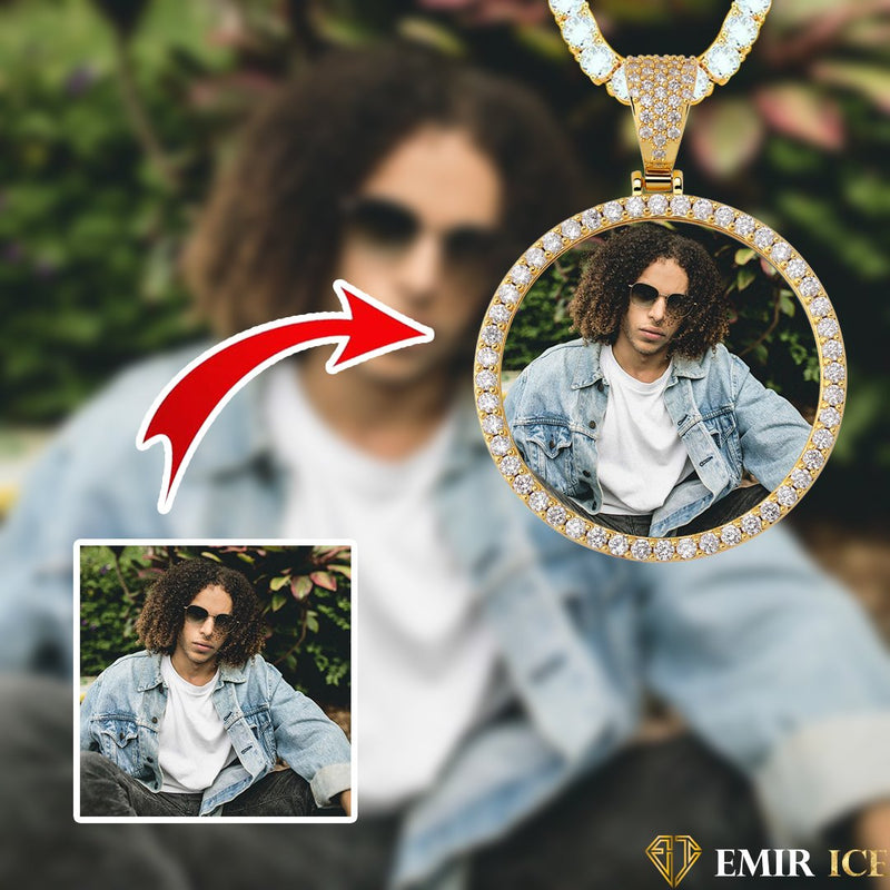 COLLIER PENDENTIF PORTE-PHOTO EN DIAMANT - Emirice.com