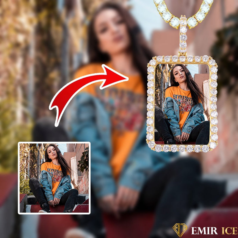 COLLIER PENDENTIF PORTE-PHOTO PERSONNALISÉ V1 - Emirice.com