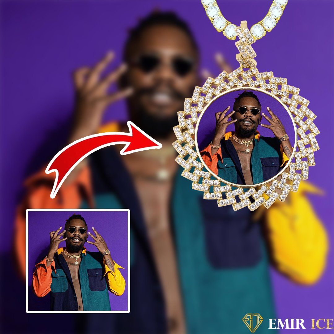 COLLIER PORTE-PHOTO MAILLE CUBAINE