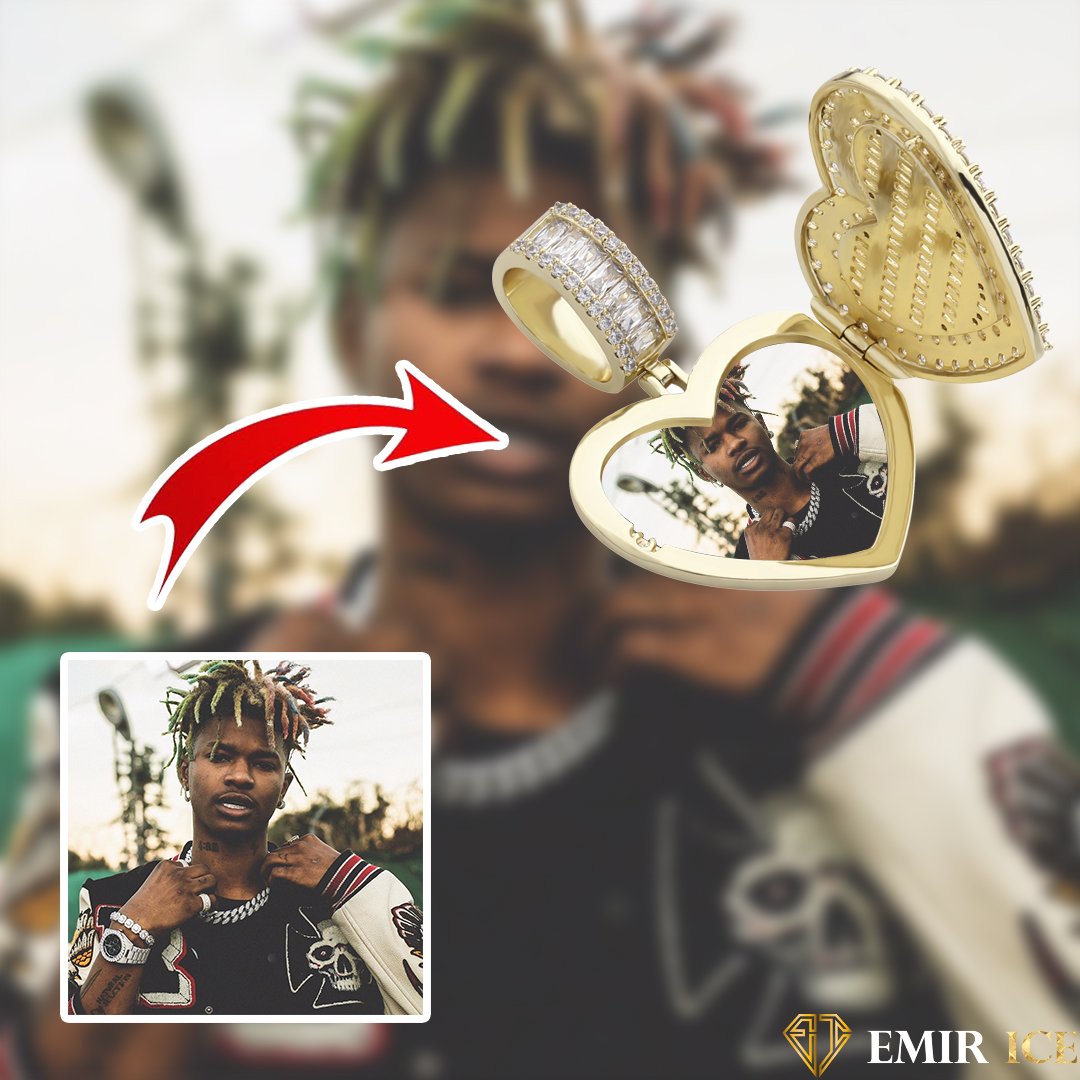 OPENING HEART PHOTO HOLDER PENDANT NECKLACE