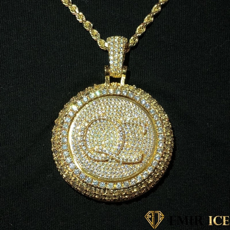 COLLIER PENDENTIF ROTATIF INITIALE - Emirice.com