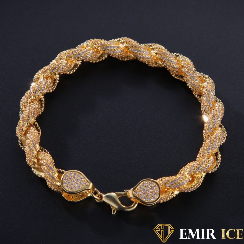 BRACELET EMIR TORSADÉ VVS OR JAUNE - Emirice.com