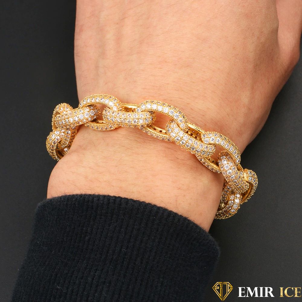 BRACELET EMIR FORÇAT OR JAUNE - Emirice.com