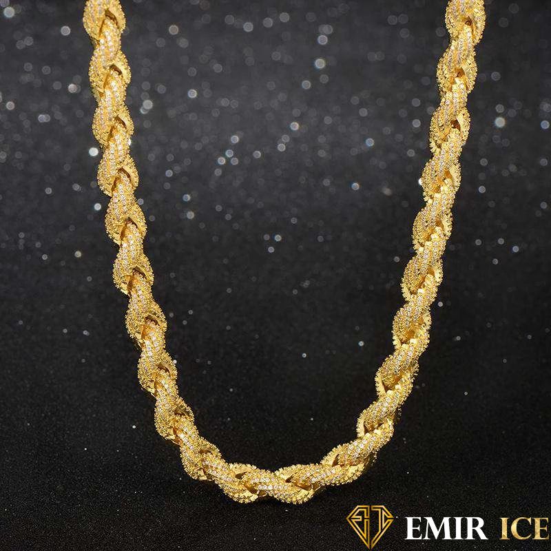 CHAINE EMIR TORSADÉE VVS OR JAUNE - Emirice.com