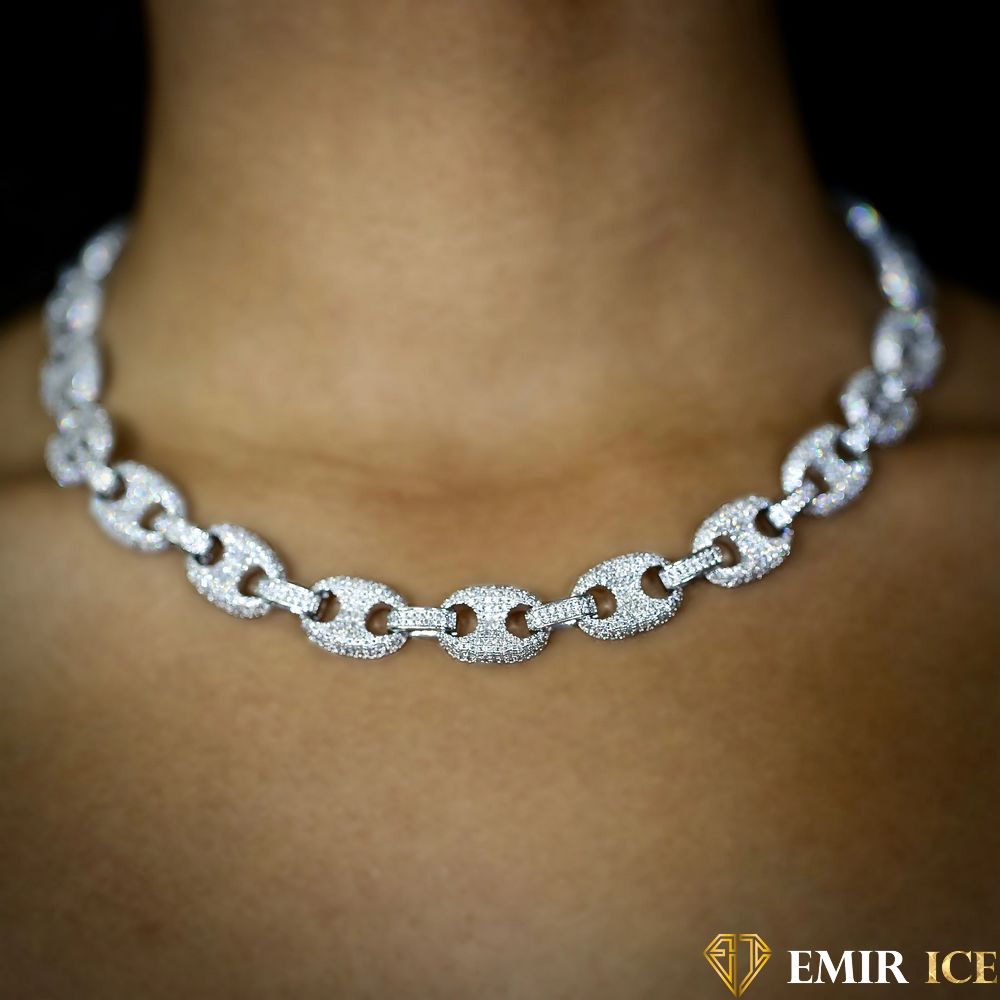 COLLIER GRAINE DE CAFÉ FEMME OR BLANC - Emirice.com