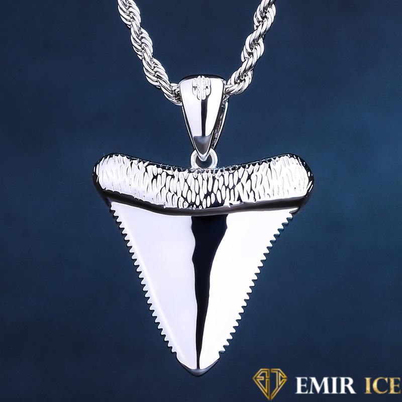 Collier Pendentif Dent De Requin Simulation - Lot De 2, En Résine, Style Unique Unisexe, Accessoire Mode