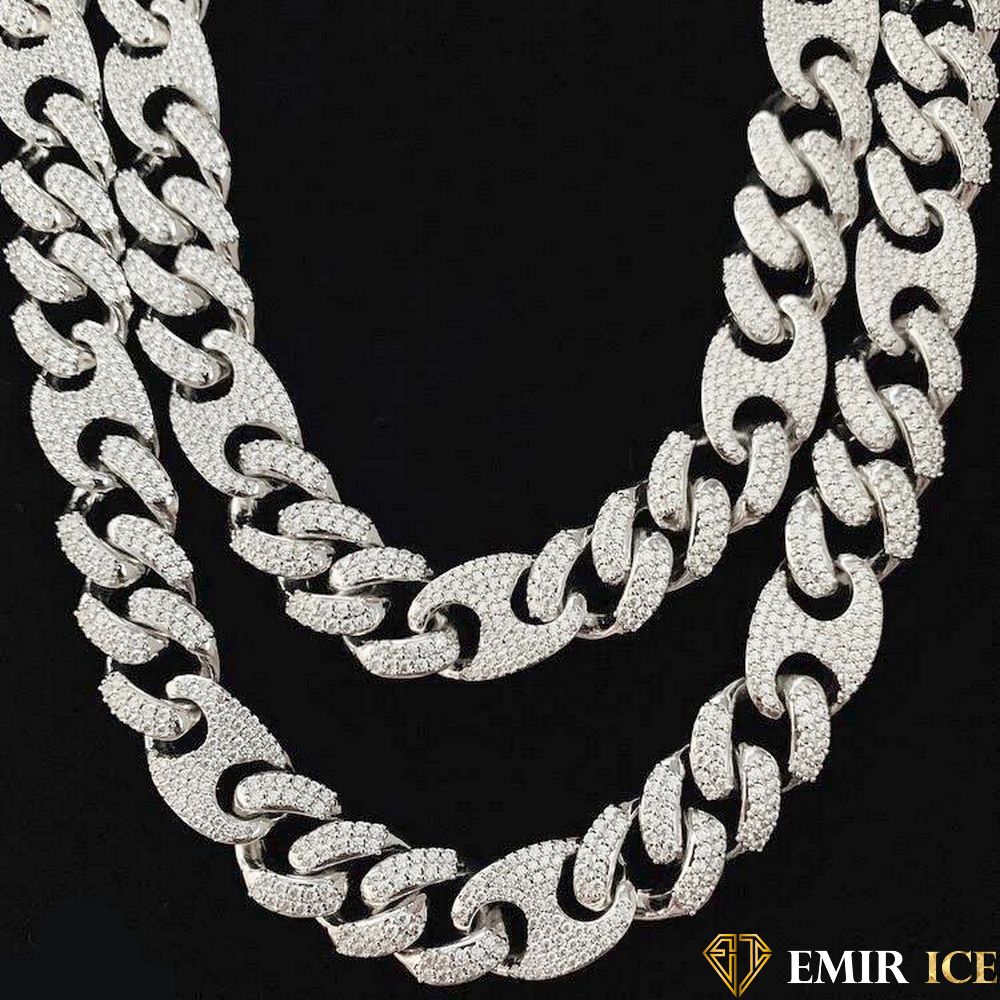 CHAINE EMIR GUCCI LINK 16MM OR BLANC - Emirice.com