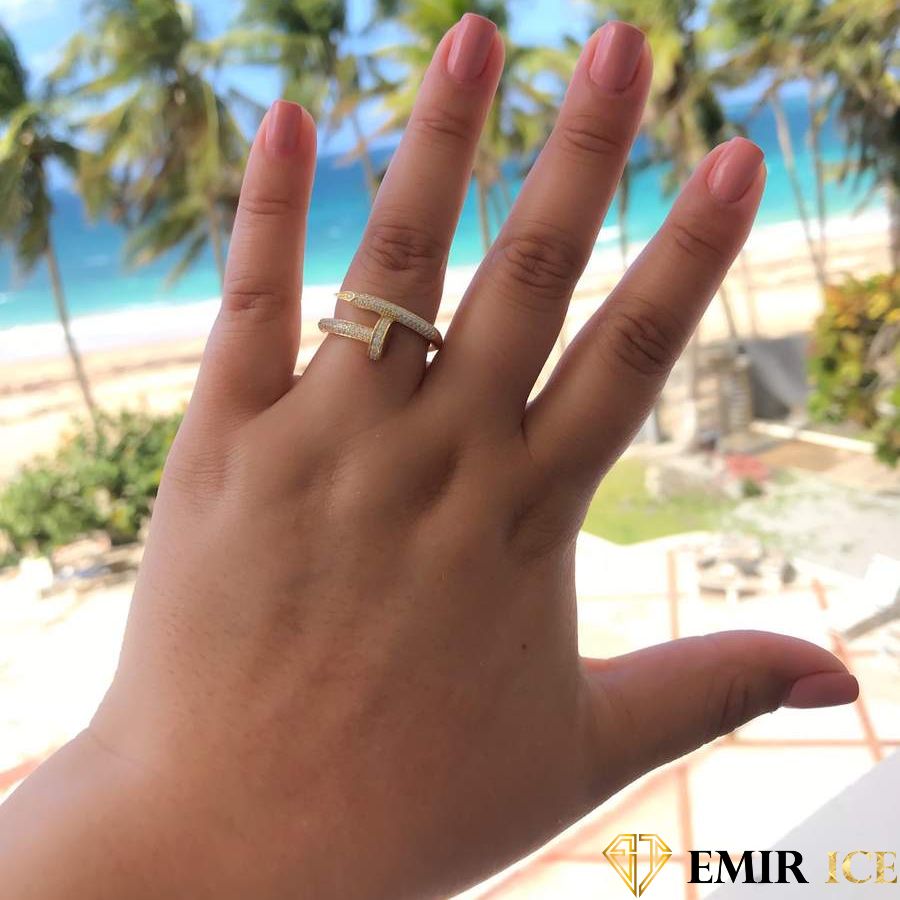 CARTIER GOLD-PLATED WOMEN'S STUD RING - Main Image